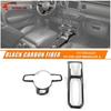 Carbon Fiber Steering Wheel Gear Shift Cover Trim For Jeep Wrangler JL JT 2018+