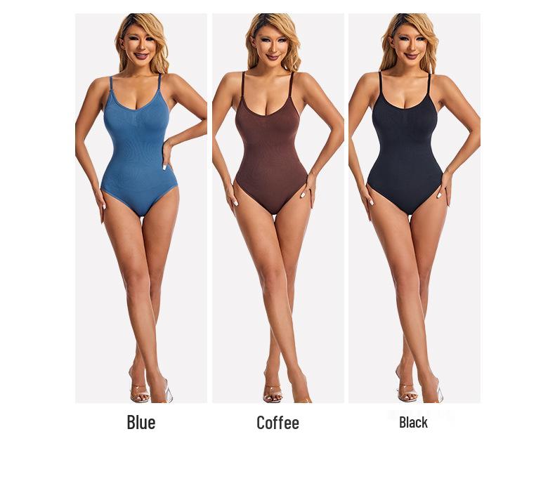 Women's Plus Size Waist Cincher Bodysuit - European & American Postpartum T-Back Corset Underwear