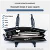 Men's PVC Horizontal Business Casual Briefcase - Large Capacity Laptop & Document Bag
