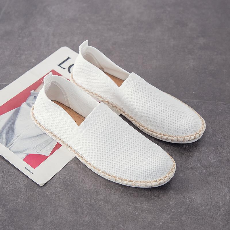 Sommer neue Fischer Schuhe Herren fliegendes gewebtes Mesh atmungsaktive alte Peking Stoffschuhe ein Pedal chinesischer Stil Freizeitschuhe