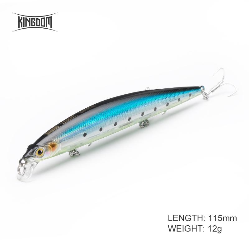 

Kingdom Fishing Жесткая приманка для воблеров гольяна, плавающая приманка 115 мм, 12 г, джеркбейт, искусственная приманка, рыболовные снасти 6502