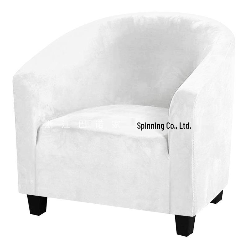 Single Seat Stretch Velvet Sofa Cover - Silver Fox