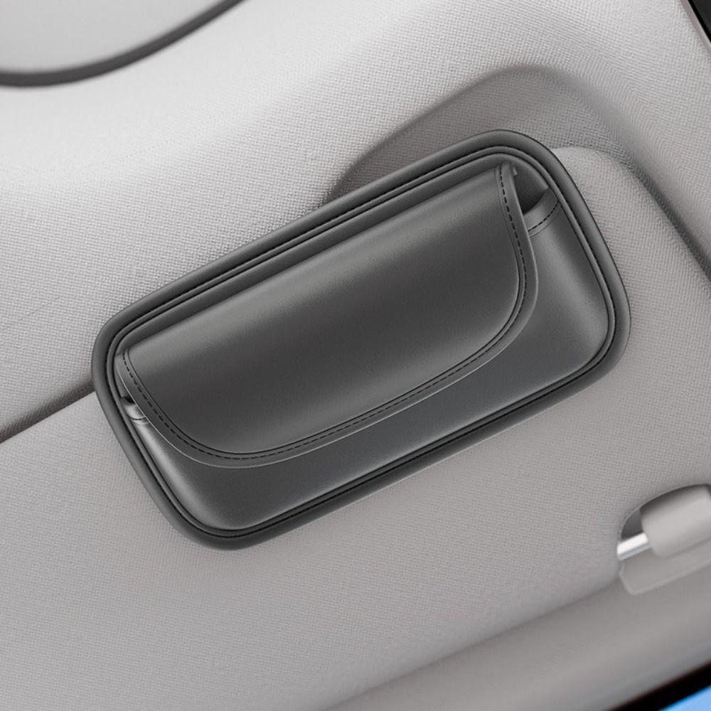 Wear-Resistant Car Glasses Case with Hook And Loop Eyewear Protection Box  Car Interior Accessories