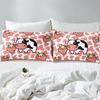 Pink Cartoon Cow Three-Piece Quilt Cover 3D Digital Printing Bedding Kit Bed Cover