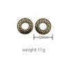 Exaggerated Round Alloy Hollow Earrings with Personalized Carving Patterns Earrings for Women