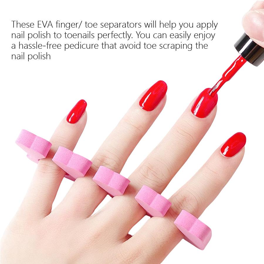 10/20Pcs Foam Toe and Finger Separators Mess-Free Nail Polish Application Toe Spacers, Manicure & Pedicure Essential Tools