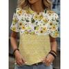 Basic Loose-Fit Color-Blocked T-Shirt, Casual Short-Sleeve Round-Neck
