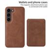 For Samsung Galaxy S23 Magnetic Case BETOPNICE RFID Blocking Leather Phone Back Cover with Detachable Card Bag