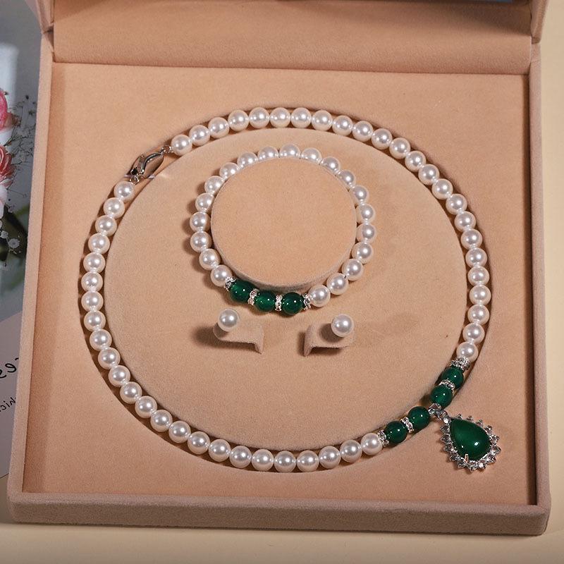 Natural Shell Pearl Necklace - Women's Clavicle Chain Set for Mother's Day Gift