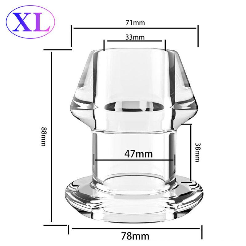 Hollow Butt Plug With Insert Anal Plug/Tunnel/Toy Huge Anal Speculum Anus Dilator SM Enema Sex