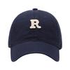 Versatile face small R letter baseball cap curved brim sunshade autumn and winter new trendy widened sunscreen cap
