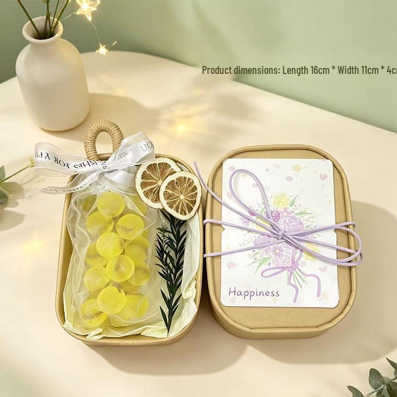 Handmade Crystal Grape Cluster Soap Gift Set - Transparent Simulation Grape Soap