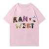 Kanye West Album Logo Collage Vintage Hip Hop T-Shirt Rap Oversized Black Unisex Women And Men T-shirts