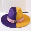 Popular European and American Classic Double-color Wide-brimmed Top Hat Men's and Women's Fashion OL Style Cowboy Hat Jazz Hat