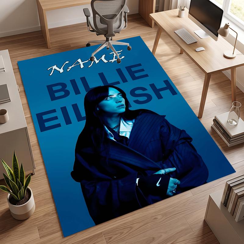 Billie eilish (5) Tappeto da Ufficio Personalizzato con Nome Decorazione Elegante per Soggiorno Camera da Letto Cucina