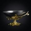 Pedestal Fruit Tray Modern Compote Shiny for Coffee Table, Home Decor