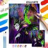 Oil Painting Maleficent and Dragon Fantasy Art Handmade Diy Painting Home Decoration Gift