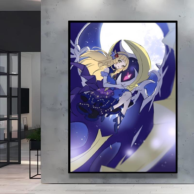 Hot Anime Poster Pokemon Akari Arceus Cartoon Character Picture High Quality Canvas Children's Room Home Decoration Paintings