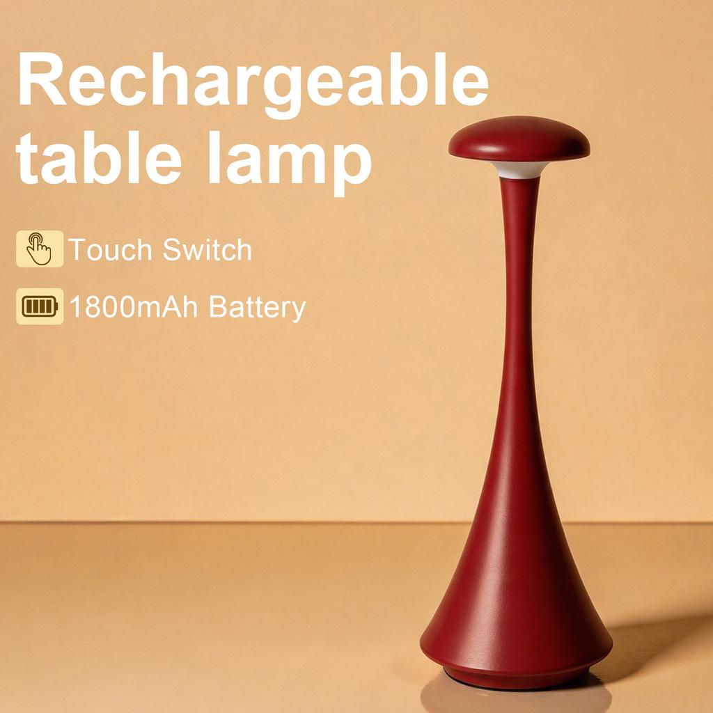 Mushroom Table Lamp Rechargeable Wireless Touch Lamp Creative Desk Lamps Bedroom Atmosphere Light