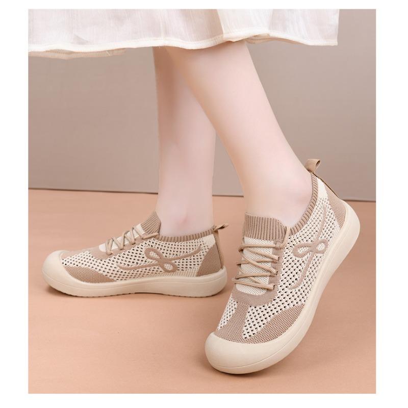 Women‘s Shoes Summer Anti-Slip Wear-Resistant Comfortable Cloth Flat Slip-On Soft-Sole Versatile Casual Single.