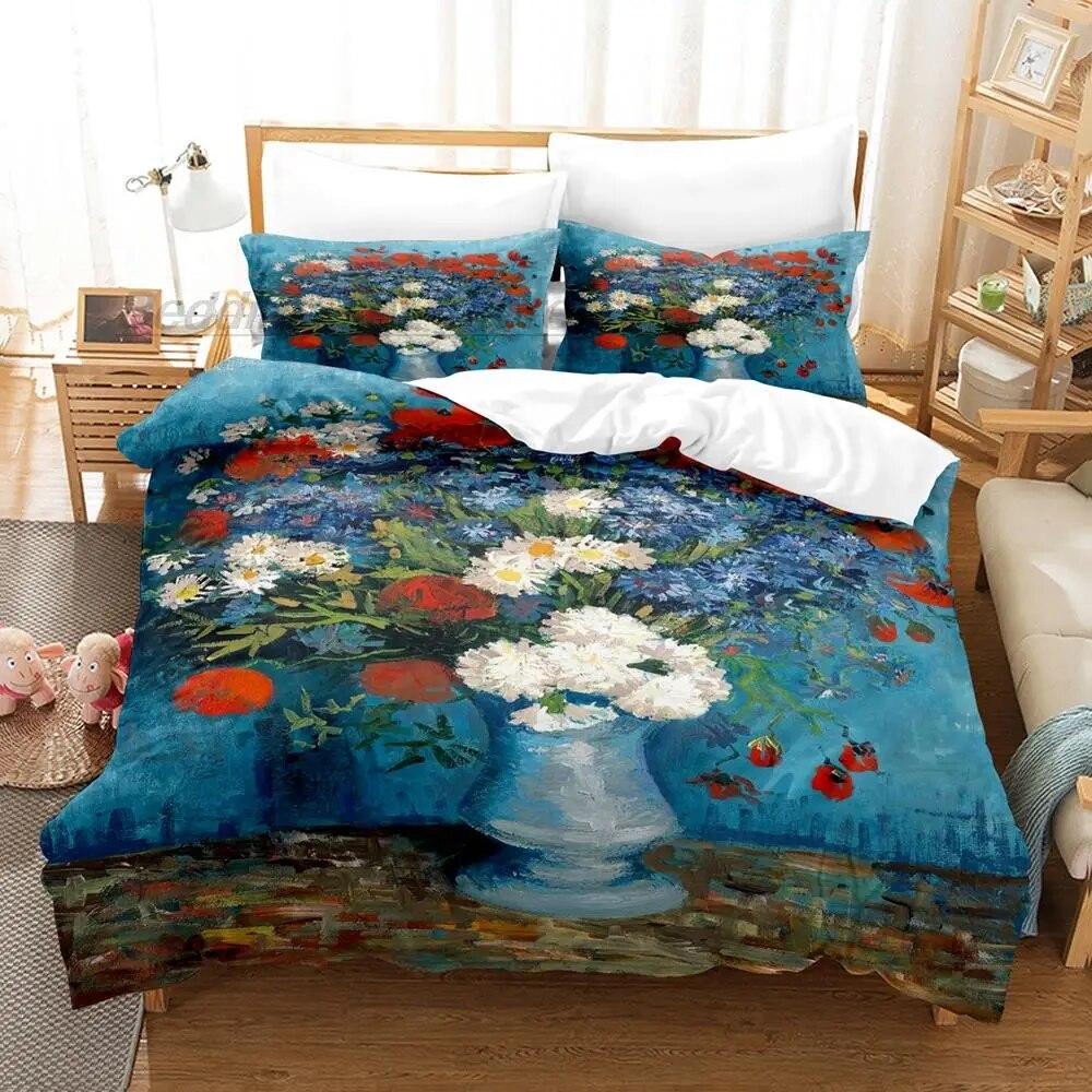 

Комплект постільної білизни Van Gogh Single Twin Full Queen King Size Bed Set Adult Kid Bedroom Duvetcover Sets 3D retro classic 2022 AU Double(180x210cm)