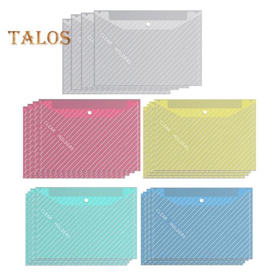 

20 шт. Пакет для документов формата А4, пластиковая пленка, водонепроницаемые папки для файлов, прозрачные кнопки, яркие цветные, устойчивые к царапинам органайзеры для файлов M 20PCS