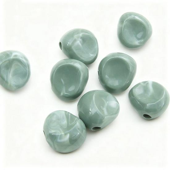 Two-Color Large Hole Irregular Acrylic Beads for DIY Bracelet, Necklace, and Pendant Accessories.
