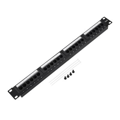LAN Network Adapter CAT6 24 Port Patch Panel Rack Cable Wall Mounted Bracket Rack Tool