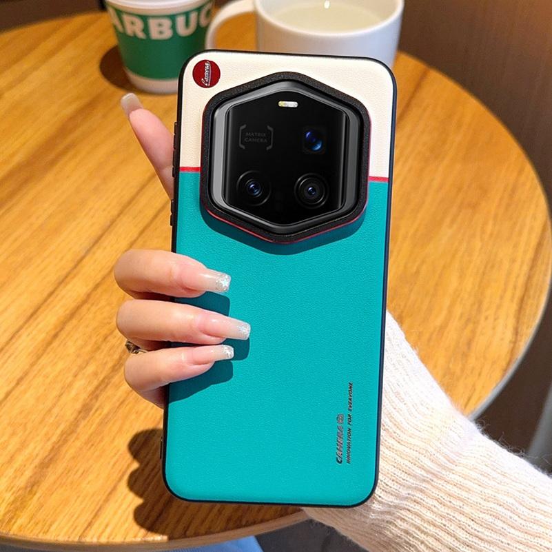 Double Pigment Leather Lens Raised Protective Lens Case For Honor Magic7 RSR Porsche Design Magic 7 Pro 6 Pro Protection Cover