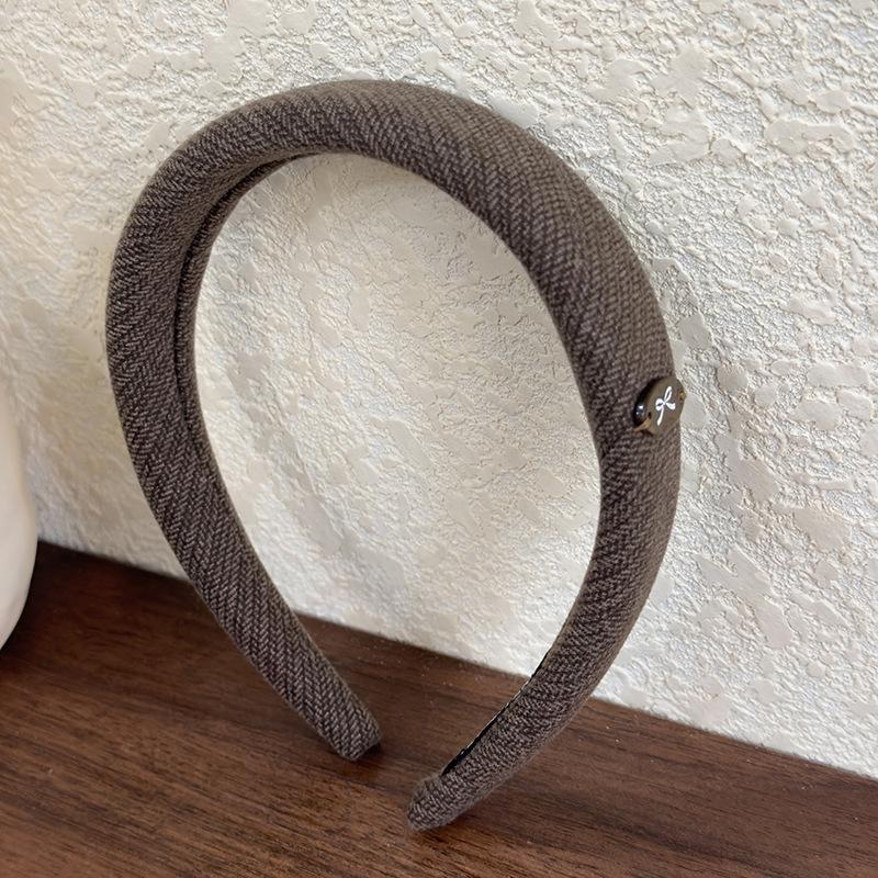 

Ретро Темперамент Шерстяная Ткань Ракушка Бант Ободки Для Волос Для Женщин Девушек Элегантный Обруч Для Волос Мода Однотонный Губка Резинки Для Волос Новые