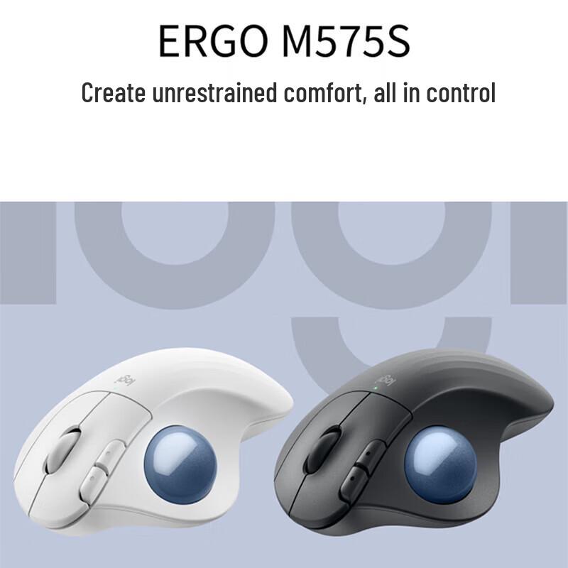 Logitech ERGO M575 S Wireless Ergonomic Trackball Mouse