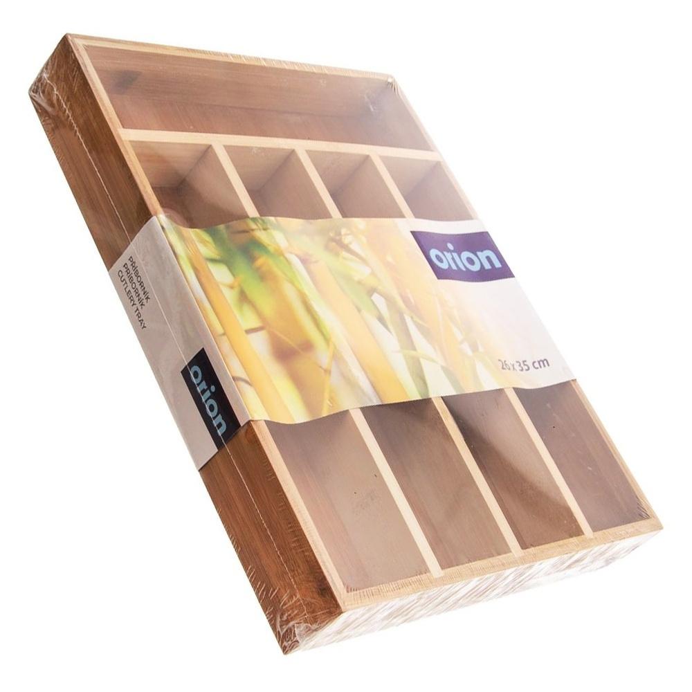 Bamboo cutlery drawer insert 35x26 cm