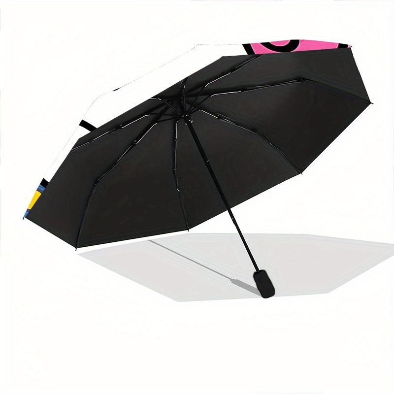 Hello Kitty Theme Automatic 3-Fold Umbrella Design, Cute Cartoon Pattern, Portable Outdoor Umbrella, Perfect, Holiday Gift for Disney fans.Y047
