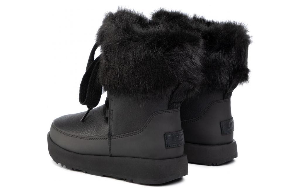 UGG Gracie Waterproof Black Leather Lace Up Boots 'Black' Women's 1105769-BLK