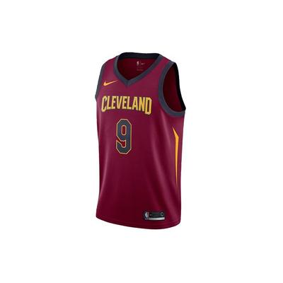 Cleveland Cavaliers Dwyane Wade Não. 9 Regata de Basquete de Desempenho Masculina Jersey Vinho Dourado 864467-689