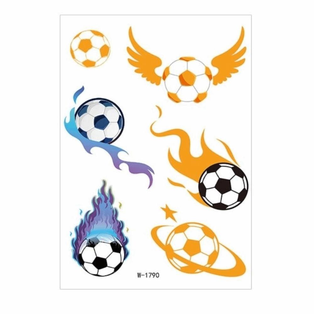 Y2k Spicy Girl Football Tattoo Stickers Featuring Fun Cartoon Ball Instant Decals Abdominal Waist