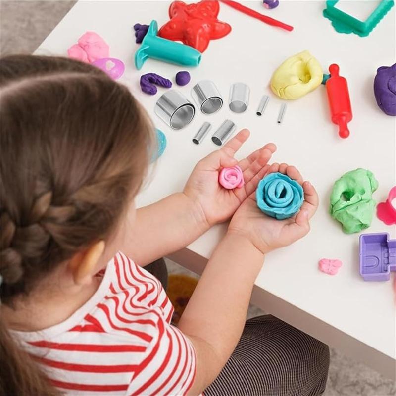12Pcs Ceramic Dotting Baking Indentation Molds Tool Stainless Steel Pottery Clay Cutter 3mm-32mm Cookie Fondant Cutter