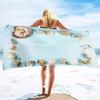 Beach Shell Conch Print Beach Towel Ocean Theme Microfiber Bath Towel Quick Dry Sand Free Face Towels for Sport Travel Spa Gym