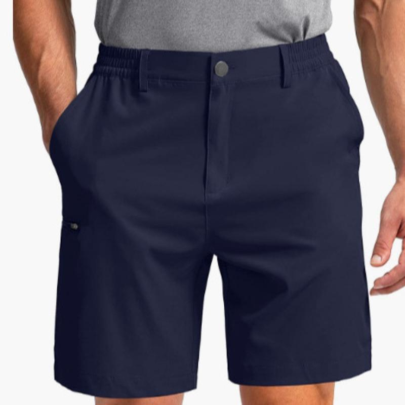 Mens Casual Quick Dry Elastic Waist Golf Shorts