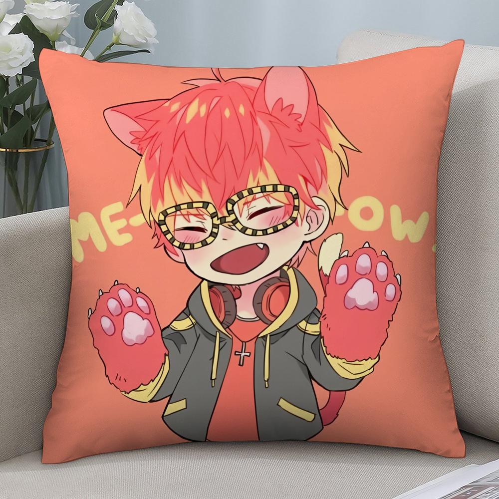 M-Mystic Messenger 707 Pillow Case 3D Print Polyester Fiber 45*45 cm Home Sofa Throw Pillow Cover Decoration Festival Gift