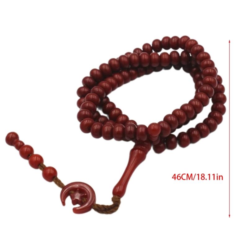 99 Tasbih Rosenkranzperlen 8mm Gebetsperlen Wickelarmbänder Halskette Rosenkranz 99 Sorgenperlen Handgelenk-Wickelarmbänder für Damen Herren