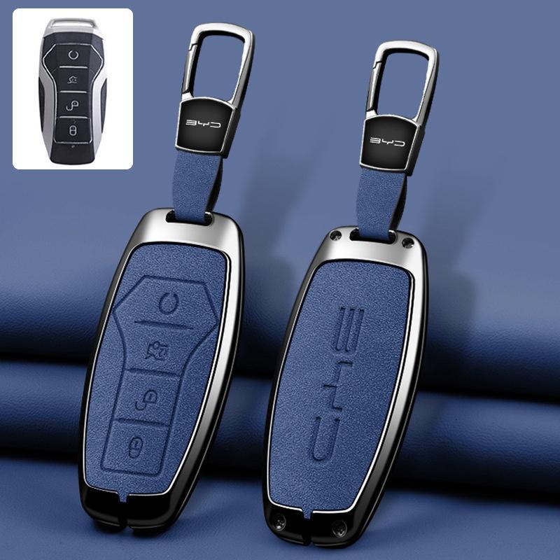 Car Zinc Alloy Key Cover Case For BYD Song Plus Atto 3 Han EV Yuan Tang DM 2018 Qin Seal Dolphin E2 Keychain Interior Accessory