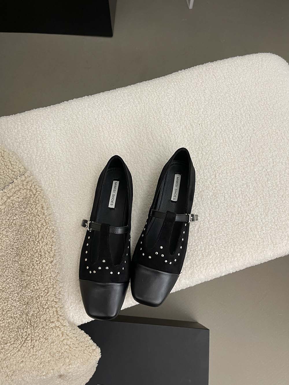 

Модные женские туфли с квадратным носком, женские туфли на плоской подошве, черные, коричневые, цвета хаки, повседневная обувь для улицы, женские туфли 2024 года, новые поступления, туфли-лодочки для вечеринок 39 5.5 чёрный