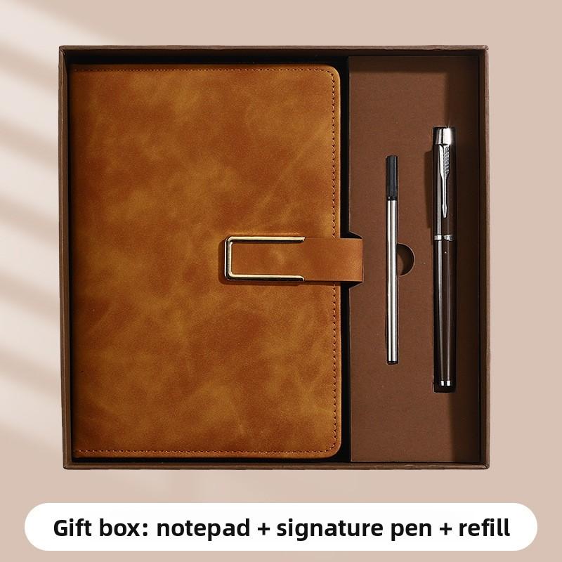 A5 Notatbok Spenne Business Kontor Notisblokk Gaveeske Sett