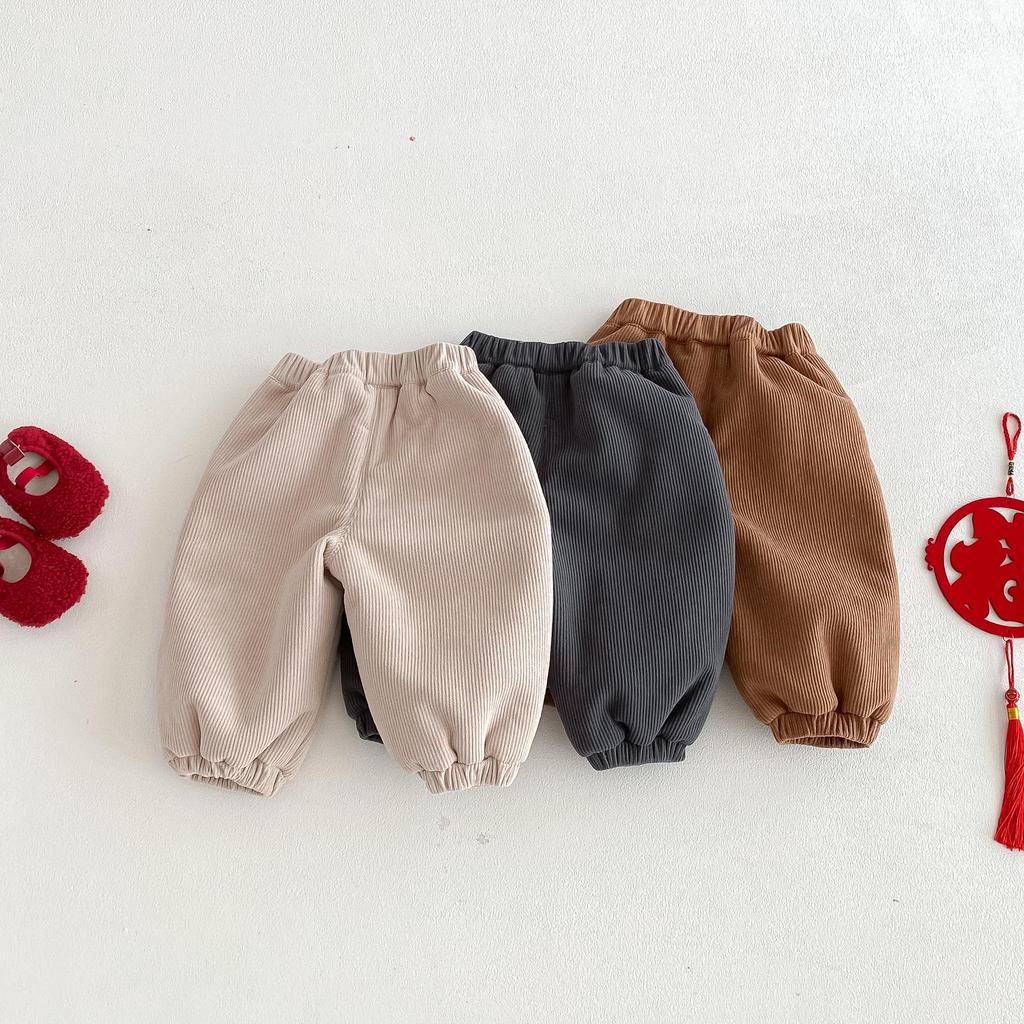 Children's Fleece-Lined Embroidered Sweatpants - 2025 Winter Fashion for Boys