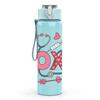 1PC XOXO Love Heart 750ml Color Plastic Sports Water Bottle Leakproof Flip Straw Lid Suitable for Sports Office Home Use