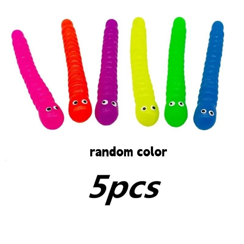 Colorful Stretchy Strings Sensory Fidget Worm Toys Party Favors For Kids & Adults Stress Relief Perfect Stocking Stuffers