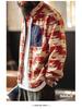 Madden Workwear Navajo Print Men's Fleece Hoodie with Zipper and Stand Collar