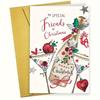 Christmas Greeting Card Pack, Festive Designs, for Friends & Family, Holiday Season Wishes-Set of Christmas Cards with Envelopes