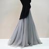 High-Waisted Slim-Fit Fairy Long Skirt - Spring 2026 Dance Mesh